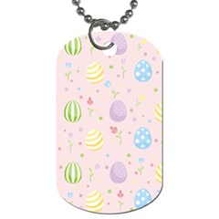 Easter Pattern Dog Tag (two Sides) by Valentinaart