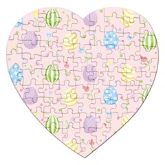 Easter Pattern Jigsaw Puzzle (heart) by Valentinaart