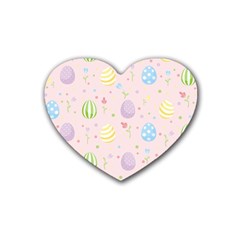 Easter Pattern Heart Coaster (4 Pack)  by Valentinaart