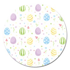 Easter Pattern Magnet 5  (round) by Valentinaart