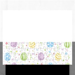 Easter Pattern Rectangular Jigsaw Puzzl by Valentinaart