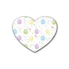 Easter Pattern Heart Coaster (4 Pack)  by Valentinaart