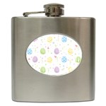 Easter Pattern Hip Flask (6 oz) Front