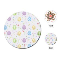 Easter Pattern Playing Cards (round)  by Valentinaart