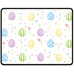 Easter Pattern Fleece Blanket (medium)  by Valentinaart