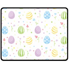 Easter Pattern Double Sided Fleece Blanket (medium)  by Valentinaart