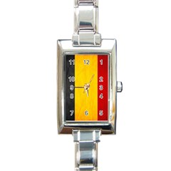 Belgium Flag Rectangle Italian Charm Watch by Valentinaart