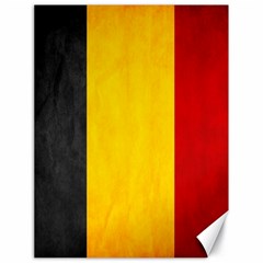 Belgium Flag Canvas 18  X 24   by Valentinaart