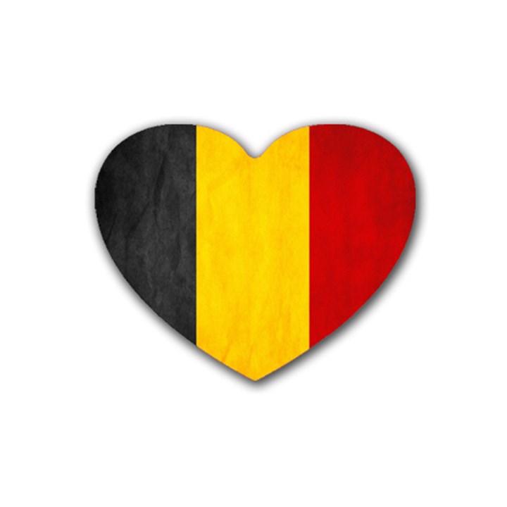 Belgium Flag Heart Coaster (4 pack) 