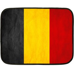 Belgium Flag Fleece Blanket (mini) by Valentinaart