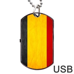 Belgium Flag Dog Tag Usb Flash (one Side) by Valentinaart