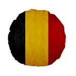 Belgium Flag Standard 15  Premium Round Cushions Back