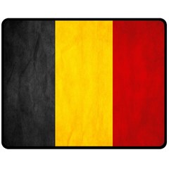 Belgium Flag Double Sided Fleece Blanket (medium)  by Valentinaart