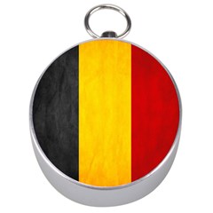 Belgium Flag Silver Compasses by Valentinaart