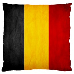 Belgium Flag Large Flano Cushion Case (one Side) by Valentinaart