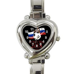 Russia Football World Cup Heart Italian Charm Watch