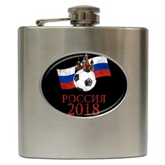 Russia Football World Cup Hip Flask (6 Oz) by Valentinaart