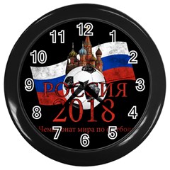 Russia Football World Cup Wall Clocks (black) by Valentinaart