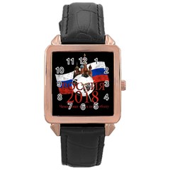 Russia Football World Cup Rose Gold Leather Watch  by Valentinaart