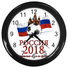 Russia Football World Cup Wall Clocks (black) by Valentinaart