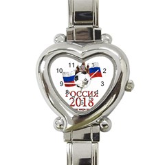 Russia Football World Cup Heart Italian Charm Watch by Valentinaart