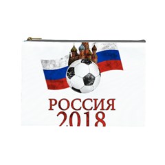 Russia Football World Cup Cosmetic Bag (large)  by Valentinaart