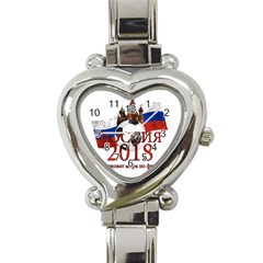 Russia Football World Cup Heart Italian Charm Watch by Valentinaart