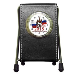 Russia Football World Cup Pen Holder Desk Clocks by Valentinaart