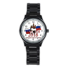 Russia Football World Cup Stainless Steel Round Watch