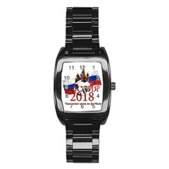 Russia Football World Cup Stainless Steel Barrel Watch by Valentinaart