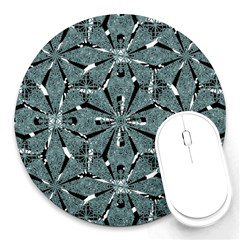 Modern Oriental Ornate Pattern Round Mousepads by dflcprints