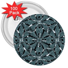 Modern Oriental Ornate Pattern 3  Buttons (100 Pack)  by dflcprints