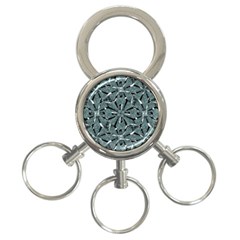 Modern Oriental Ornate Pattern 3-ring Key Chains by dflcprints