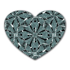 Modern Oriental Ornate Pattern Heart Mousepads by dflcprints