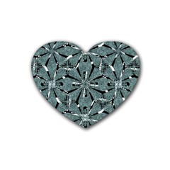 Modern Oriental Ornate Pattern Heart Coaster (4 Pack)  by dflcprints