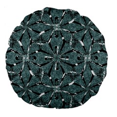 Modern Oriental Ornate Pattern Large 18  Premium Flano Round Cushions by dflcprints