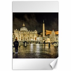 Saint Peters Basilica Winter Night Scene, Rome, Italy Canvas 24  X 36  by dflcprints