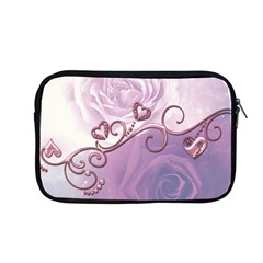 Wonderful Soft Violet Roses With Hearts Apple Macbook Pro 13  Zipper Case by FantasyWorld7