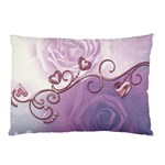 Wonderful Soft Violet Roses With Hearts Pillow Case (Two Sides) Front