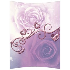 Wonderful Soft Violet Roses With Hearts Back Support Cushion