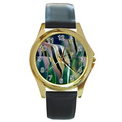 Angelfish 1 Round Gold Metal Watch by trendistuff