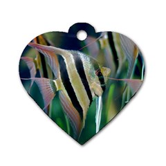 Angelfish 1 Dog Tag Heart (two Sides) by trendistuff