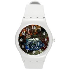 Angelfish 2 Round Plastic Sport Watch (m) by trendistuff