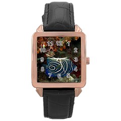 Angelfish 2 Rose Gold Leather Watch  by trendistuff