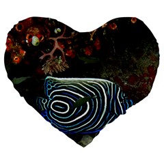 ANGELFISH 2 Large 19  Premium Flano Heart Shape Cushions