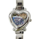 ANGELFISH 3 Heart Italian Charm Watch Front