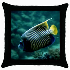 Angelfish 4 Throw Pillow Case (black) by trendistuff