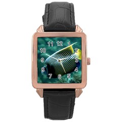 Angelfish 4 Rose Gold Leather Watch  by trendistuff