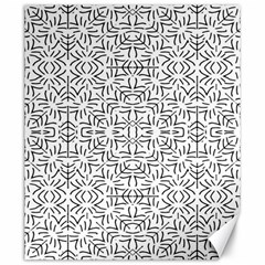 Black And White Ethnic Geometric Pattern Canvas 20  X 24   by dflcprints