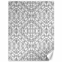 Black And White Ethnic Geometric Pattern Canvas 36  X 48   by dflcprints